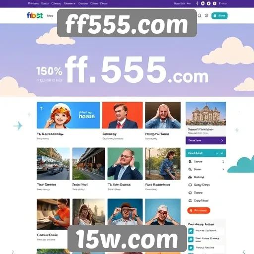 Interface do usuário do site ff555.com é intuitiva